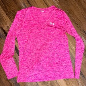 Under Armour Women's Bright Pink Long Sleeve Top